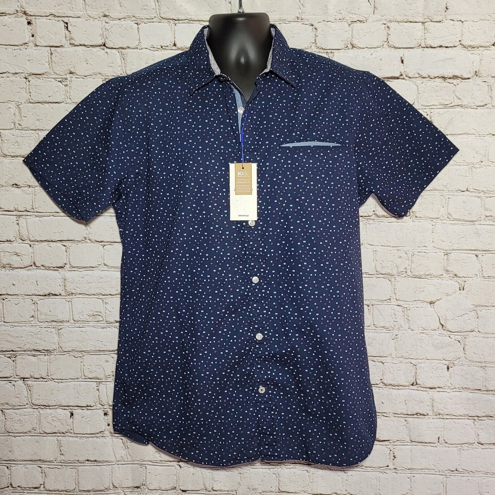 JACK & JONES  Mens New Jordylan Shirt Short Sleeve Size XL Slim Fit Button Up